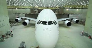 Qantas A380 repaint time-lapse