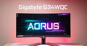 Gigabyte G34WQC Review | 144Hz 34inch Curve Gaming Monitor | 3440 x 1440 pixels
