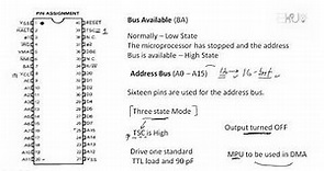 Motorola microprocessor MC6800 | Important Features | Pin descriptions