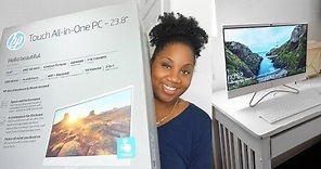 Beautiful Computer on a BUDGET! HP All In One PC Unboxing 24-f0047c + Setup