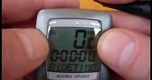 Sigma Sport Bicycle Computer - How to Set Wheel Size