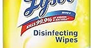 Lysol Disinfectant Wipes, Multi-Surface Antibacterial Cleaning Wipes, For Disinfecting and Cleaning, Lemon and Lime Blossom, 80 Count (Pack of 1)