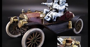 1913 Model T Speedster with American Sports Car Drivers 1/24 Scale Model Kit Build Review ICM 24026