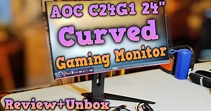 AOC G1 Curved 24 Inch 144hz Gaming Monitor (REVIEW+UNBOX)