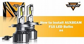 How to install H4 LED Headlight Bulbs Auxbeam® F15 Series