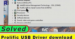 Prolific USB Windows 8.1 and Windows 10 driver issue resolved - Robojax