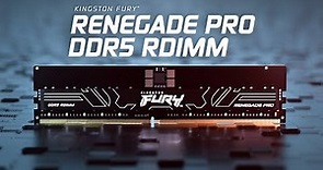 Overclockable ECC DRAM– Kingston FURY™ Renegade Pro DDR5 RDIMM