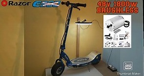RAZOR E300/48V 1800W BRUSHLESS MOTOR ELECTRIC SCOOTER PROJECT PART 1 (TEAR DOWN)