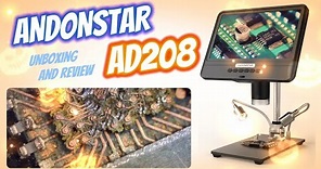 Unboxing and review of Andonstar AD208 Digital Microscope. Electronics under 260x magnification!