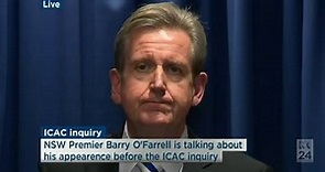ICAC hearing: Barry O Farrell denies receiving $3,000 bottle of Grange