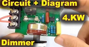 How To Make Dimmer Circuit 4000W Triac BTA41 600