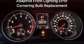 Adaptive Front Lighting System Error (AFS) - VW Golf GTI Mk7 - Cornering Bulb Replacement