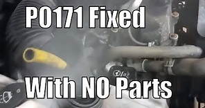 P0171 System Too Lean bank 1 Chevy Trailblazer Fixed with no parts