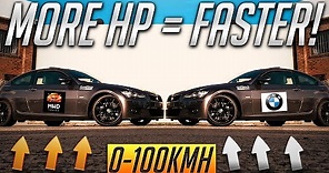 BMW 3 SERIES 335i N54 Stock Vs MHD Stage 1: How much faster 0-100kmh? 0-60mph