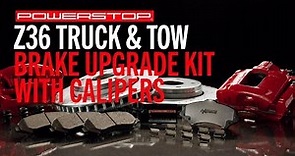Z36 Truck & Tow Upgrade Brake Kit w/ Powder Coated Calipers | PowerStop