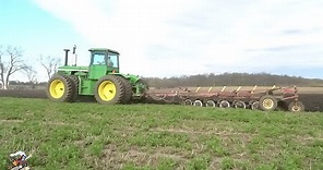 Plowing in Illinois with a John Deere 8430 Tractor and IH Plow.