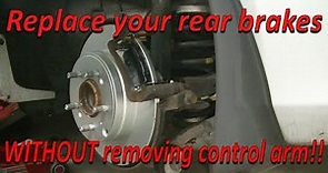 Hyundai mechanic replaces rear brakes on a 2011-2014 Hyundai Sonata WITHOUT removing control arm!!