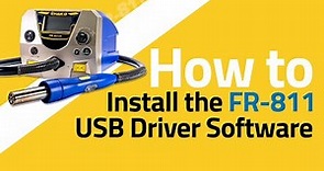 How to Install the FR-811 USB Driver Software