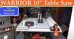 New! WARRIOR 10 Table Saw From Harbor Freight - Unboxing, Tests & Complete Review!