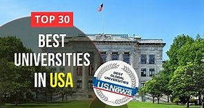 Top 30 Best Universities in USA | US News University Rankings
