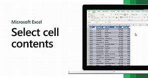 Select cell contents in Excel