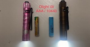 Olight i3T - AAA vs. 10440 3.7v Rechargeable Cell