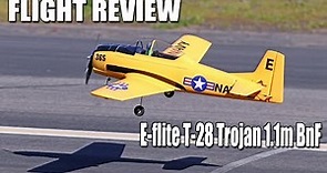 E-flite T-28 Trojan 1.1m BNF Assembly & Flight Review | E-flite s Smartest trainer yet!