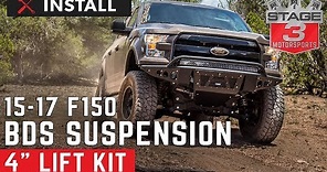 2015-2017 F-150 4WD BDS 4 Inch Fox Coilover Suspension Lift Kit Install
