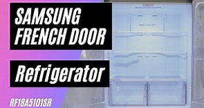 Samsung 18 Cu Ft Fingerprint Resistant French Door Refrigerator RF18A5101SR