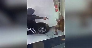 Surveillance video shows barbershop employee being held at gunpoint on Melrose | ABC7