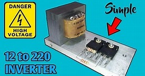 12v to 220v Inverter Circuit Using TIP3055 | The Simplest