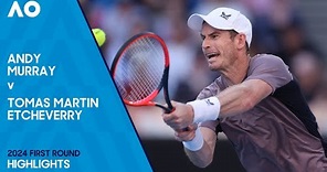 Andy Murray v Tomas Martin Etcheverry Highlights | Australian Open 2024 First Round
