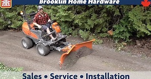 Husqvarna P525 Articulated Rider with Snow Plow Review and test.