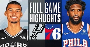 SPURS at 76ERS | FULL GAME HIGHLIGHTS | January 22, 2024