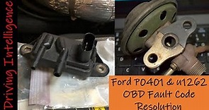 How To Diagnose & Repair / Fix Ford EGR Circuit Failure P0401 & U1262 Communications Fault: F150