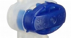 3M Scotchlok Electrical IDC (Insulation Displacement Connector) 314-BOX, Pigtail, Self-Stripping, Moisture-Resistant, Blue, 22-14 AWG (solid/stranded), Pack of 50