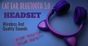 #BT028C Cute Cat Ear Wireless Bluetooth 5.0 Headphone / Headset for kids and adults | BTech