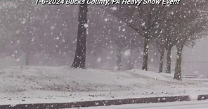 01-06-2024 Bucks County,PA - Heavy Snow, plowing, shoveling & road conditions