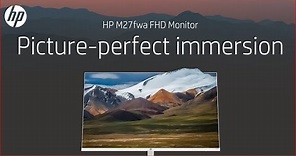 HP M27fwa 27 inch monitor with inbuilt speakers unboxing review
