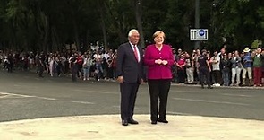Angela Merkel meets Portuguese PM Costa in Lisbon