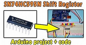 Arduino Tutorial : SN74HC595N Shift Register with Arduino | project with code