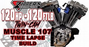 120 Horsepower Muscle 107 Twin Cam HARLEY - TIME LAPSE BUILD