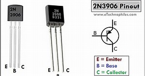 2N3906 Transistor Pinout, datasheet, and equivalent