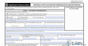 Learn How to Fill the VA Form 21 526 Veteran s Application for Compensation and/or Pension