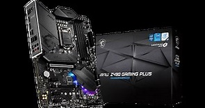 MSI MPG Z490 GAMING PLUS ATX Gaming Motherboard (10th Gen Intel Core, LGA 1200 Socket, DDR4, CF, Dual M.2 Slots, USB 3.2 Gen 2, 2.5G LAN, DP/HDMI, Mystic Light RGB)