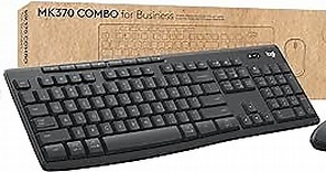 Logitech MK370 Combo for Business, Wireless Full-Size Keyboard and Wireless Mouse, Secure Logi Bolt USB Receiver, Bluetooth, Globally Certified Windows/Mac/Chrome, Linux - Graphite