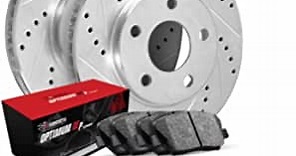R1 Concepts Front Brakes and Rotors Kit |Front Brake Pads| Brake Rotors and Pads| Optimum OEp Brake Pads and Rotors |Hardware Kit|fits 2012-2022 Dodge Durango; Jeep Grand Cherokee