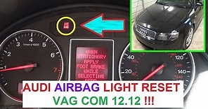 Audi A3 A4 A5 A6 A8 AIRBAG LIGHT RESET with VAG COM. AUDI AIRBAG LIGHT VAGCOM