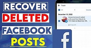 How To Recover Deleted Posts/Photos/Videos on Facebook | Find Deleted Facebook Posts