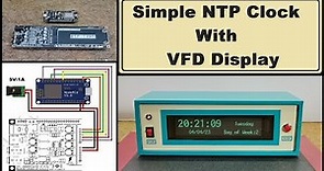 Simple ESP8266 NTP Clock on VFD Display VFD256x50 GP1287
